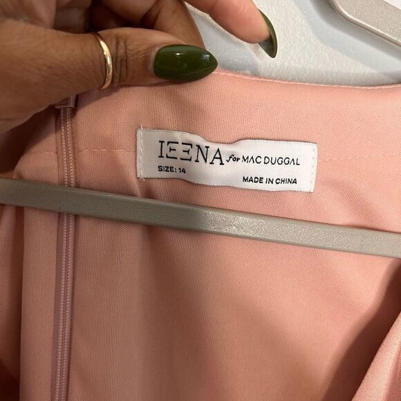 Ieena Mac Duggal CAPE SLEEVE V NECK FITTED DRESS NWT - Picture 5 of 7